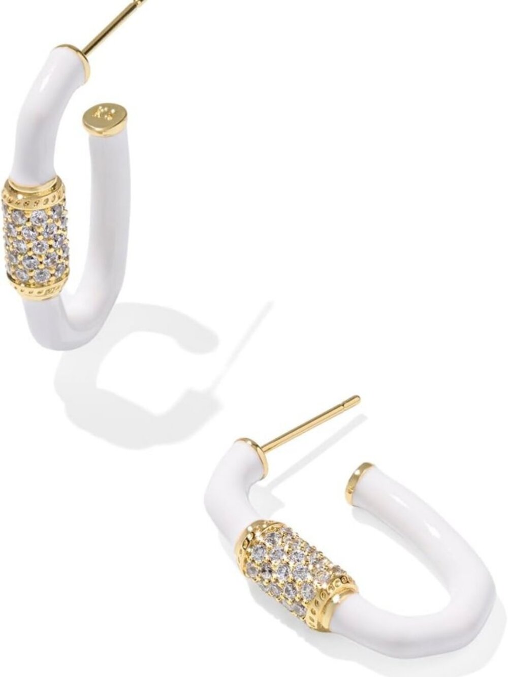 Chic Enamel Hoop Earrings for Women, Stylish Fashion Jewelry Accessory